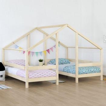Cama Casita de Madera para Dos VILLY natural