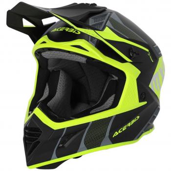 Acerbis Casco de Cross X-Track 2023 Negro-Amarillo Flúor XL