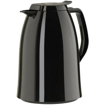 Termos Mambo 1L - Acero Inoxidable y Plástico Negro Brillante, Cierre Rápido, 12h Caliente / 24h Frío