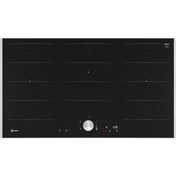 Placa de inducción autosuficiente Flex Neff T69TTX4L0, 90 cm, 5 fuegos, 1100w, color negro con marco, control Twist Pad N90, Home Connect