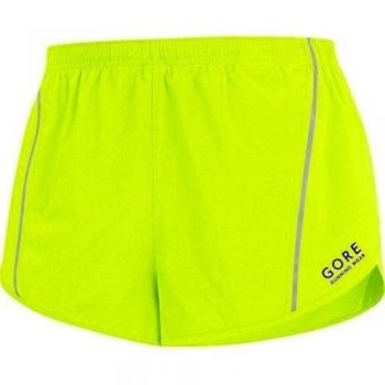 Gore Running Wear Mythos 3.0 Split - Pantalón corto para hombre, color amarillo, talla L