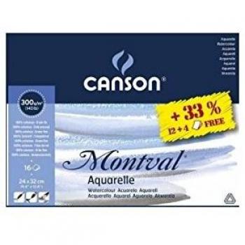 Canson Montval Acuarela papel 24cm x 32cm