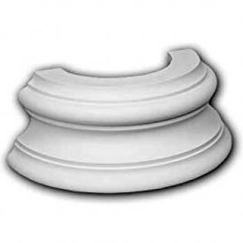 Zócalo de Media Columna Clásico Blanco Profhome 117400 Elemento Decorativo Diseño Atemporal