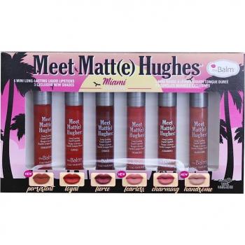 theBalm Meet Matt(e) Hughes Mini Kit Miami Liquid Lipstick Set with Long-Lasting Effect