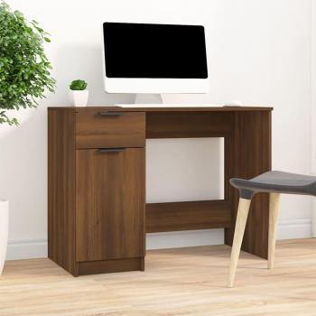 vidaXL Engineered Wood Desk - Brown Oak - 100x50x75 cm
