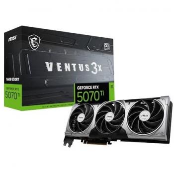 MSI GeForce RTX 5070 Ti VENTUS 3X OC 16GB GDDR7 Tarjeta Gráfica HDMI y DP*3