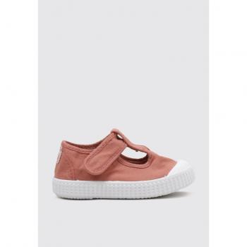 Sandalia Tira Lona Tintada Drec Velcro Bebé Niño Naranja (hasta talla 30)