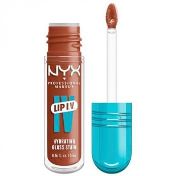 NYX Professional Makeup Lip IV Hydrating Gloss Serum - Long-lasting Moisturizing Lip Gloss 01 Caramel Drip 5 ml