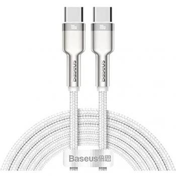 Cable Baseus Cafule USB-C a USB-C 100W (20V/5A) 2m Blanco