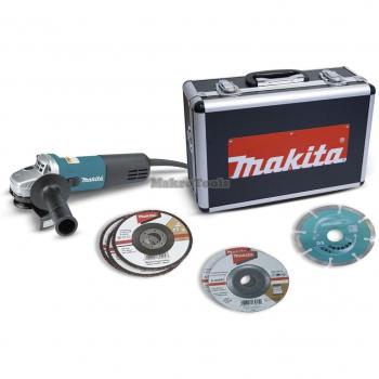 Miniamoladora MAKITA 9557HNRX3 840W 115mm con Accesorios