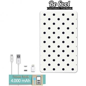 Becool® - Batería Externa Power Bank 4000 mah + Gratis 1 cable USB-MicroUsb