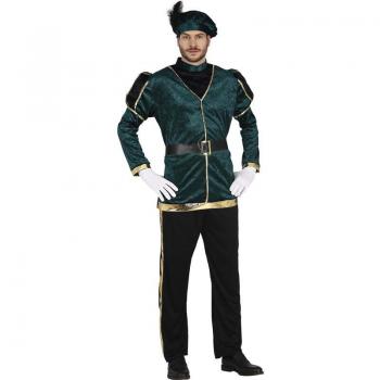 Disfraz de Paje Verde Elegante para hombre