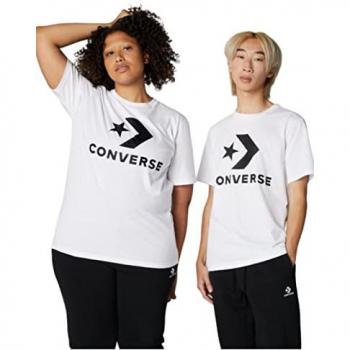 Camiseta Unisex Converse Go-To Star Chevron Logo Blanco, manga corta, talla S