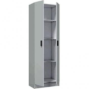 Habitdesign Armario Multiusos, 2 Puertas, Auxiliar, Acabado en Color Blanco Mate, Medidas 58,5 cm