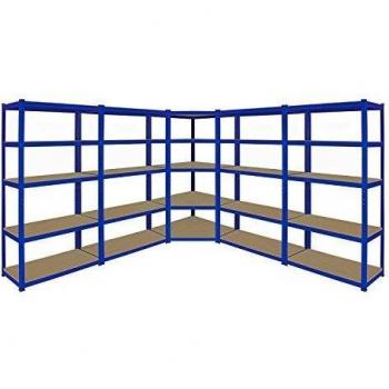 Monstruo tormento TRax esquina estantería y bahías de almacenamiento de garaje de 90cm azul
