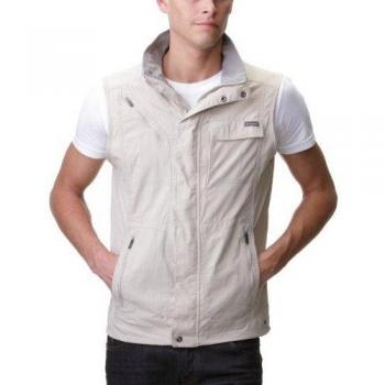 Columbia Silver Ridge Vest - Chaleco para hombre, color beige, talla XXL