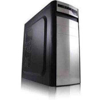 LC-Power 7017S Midi-Tower Negro, Plata - Caja de Ordenador