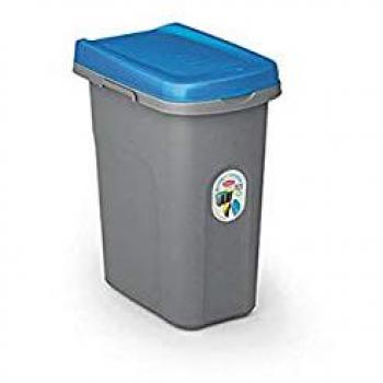 Papelera Eco System 25L Azul con Tapa