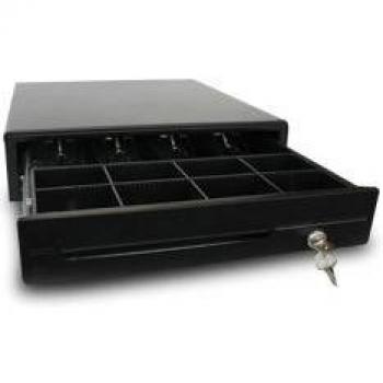 PHOENIX TECHNOLOGIES - Cajón Portamonedas Manual para Dinero en Efectivo con Cerradura y Botón de Apertura 4 Compartimentos de Billetes y 8 de Monedas
