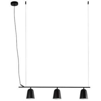 Lámpara de Techo Colgante Faro Studio con 3 Barras de Luz en Negro Mate
