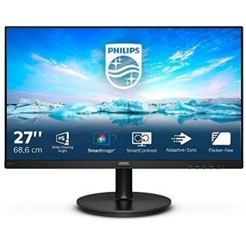 Philips V-Line 272V8A - Monitor de 27 Full HD, IPS LED, HDMI, DisplayPort, Tiempo de Respuesta 4ms, FreeSync, Multimedia, Color Negro