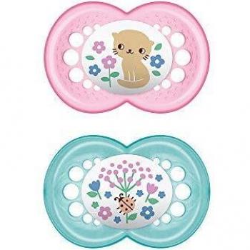 MAM Original Silicone Pacifier 6+ Months Pink Double Pack