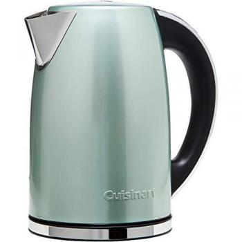 Hervidor de agua eléctrico Cuisinart CPK17GE, 1.7L, 3000W, 4 temperaturas ajustables (85°-100°C), color verde pistache