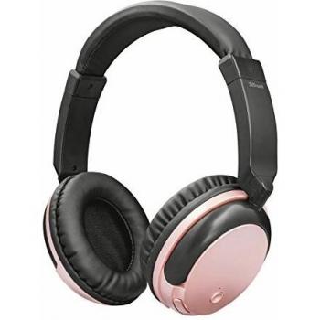 Trust Urban Kodo - Auriculares inalámbricos con tecnología Bluetooth para Llamadas telefónicas y música, Color Oro y Rosa