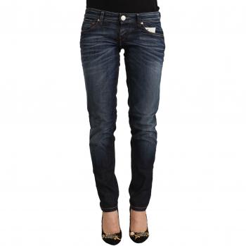Acht Blue Washed Cotton Low Waist Skinny Jeans - Size W26