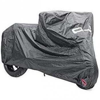 Oj JM1091 + Bike Cover WL Toalla para Moto de Tela Spalmato Impermeable con Costuras Termosaldate y Funda, Negro, Talla L