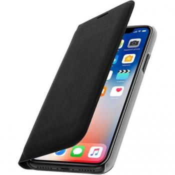 Funda iPhone X libro billetera Flip Book Cover - Negro