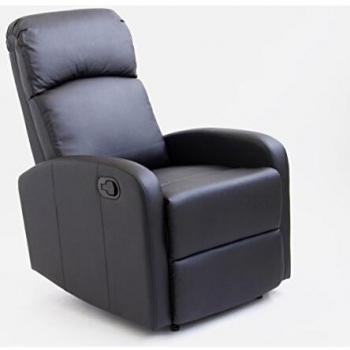 Astan Hogar Sillón Relax con Reclinación Manual, Tapizado en PU Anti-Cuarteo, Modelo Premium AH-AR30600NG