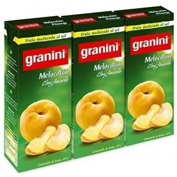 Granini - Bebida de Melocotón a partir de Zumo de melocotón con edulcorante Tripack 3 x 200ml