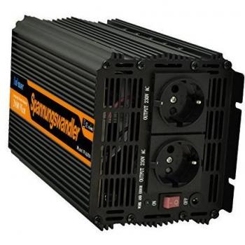 EDECOA inversor 24v 220v convertidor 2000w y pico de 4000w 2x USB y mando a distancia transformador 24v a 230v de onda sinusoidal modificada para camion