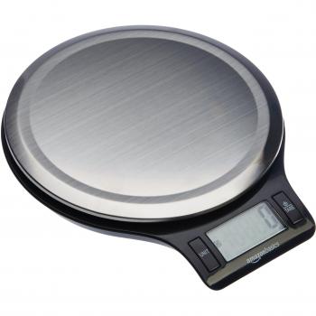 Amazon Basics - Báscula de cocina digital con pantalla LCD, sin bisfenol A