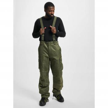 Brandit Olive Thermal Dungarees for Men - Next Generation Waterproof Pants Size S