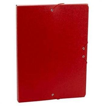 Carpeta Proyecto Gofrado Resistente con Gomas Elasticas Grosor 3cm Color Rojo