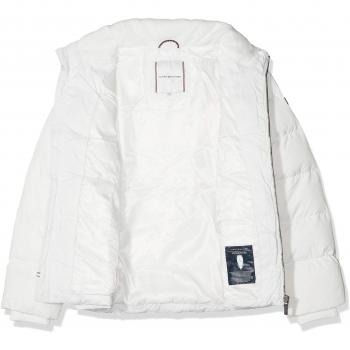 Tommy Hilfiger Essential Basic Down Jacket, Chaqueta para Niñas, Blanco