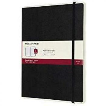 Moleskine - Cuaderno Digital con Páginas Rayadas y Tapa Dura, Apto para Uso con Bolígrafo Moleskine+, Tamaño Extra Grande 19 x 25 cm, Color Negro