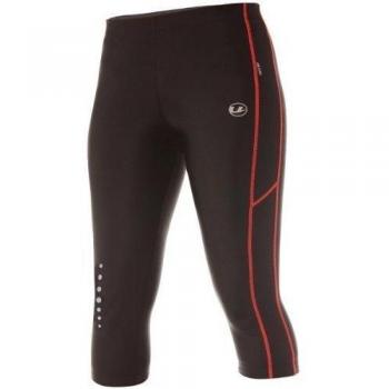 Ultrasport, Pantalones deportivos 3/4 para Mujer, Negro/Dubarry, XS