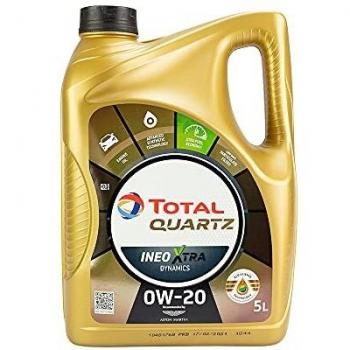 Aceite de motor TOTAL QUARTZ INEO XTRA DYNAMI 0W20 5L, aceite sintético, viscosidad 0W20, capacidad de 5 litros