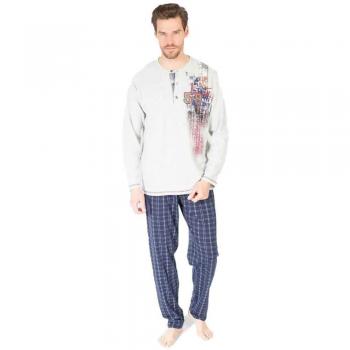MASSANA Pijama de Hombre Combinado P681326 - Gris Vigore, L