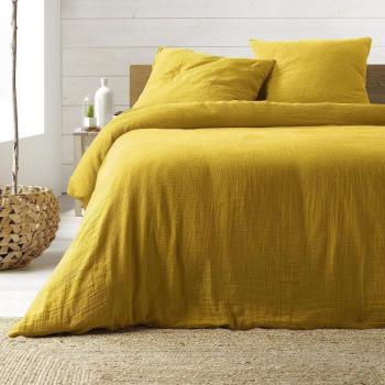 Juego de cama 3 piezas en algodón Angelia - Amarillo - 260 x 240 cm