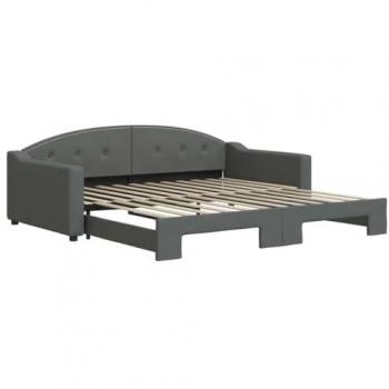 Sofá cama nido tela gris oscuro 100x200 cm