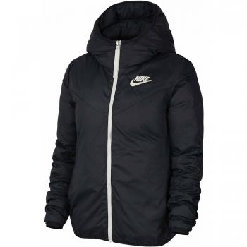 Nike W NSW WR Dwn Fill Jkt Rev Hooded Jacket, Mujer, Black/Black/Sail, XS