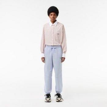Pantalón de mujer Lacoste jogger en piqué de doble cara azul claro