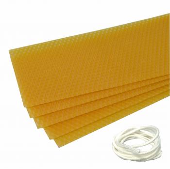 TrendLight 860490 juego de cera de abeja para hacer velas de panal de abeja 500 G 8 88 platos 20 x 35 cm