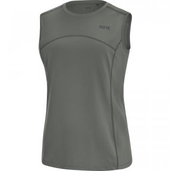Gore Wear, Mujer, Camiseta Transpirable sin Mangas para Correr, Gore R5 Women Sleeveless Shirt, Talla: 34, Color: Gris Topo, 100138
