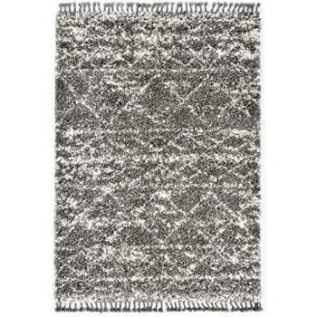 vidaXL Alfombra Bereber Peluda PP Beige y Gris 80x150cm Decoración Casa Hogar Flequillos Hechos a Mano Tradicional Moderna Elegante Suave Duradera