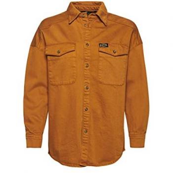 Chaqueta Camisera Denim Oversize Marrón para Mujer Superdry 2024